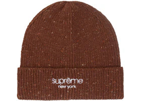 Supreme Rainbow Speckle Beanie (FW22) Brown - vue 360
