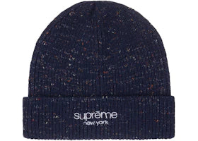 Supreme Rainbow Speckle Beanie (FW22) Navy - vue 360