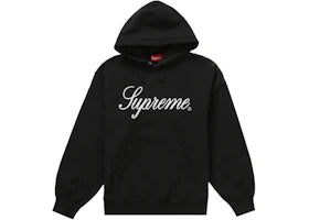 Supreme Raised Script Hooded Sweatshirt Black