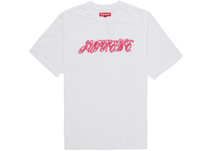 Supreme Raised Script S/S Top White - authentic Supreme product