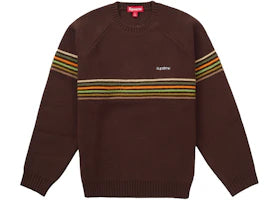 Supreme Raised Stripe Sweater Brown