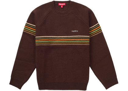 Supreme Raised Stripe Sweater Brown - apparel view 2