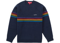 Supreme Raised Stripe Sweater Navy