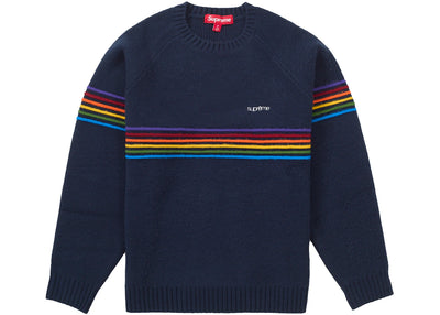 Supreme Raised Stripe Sweater Navy
