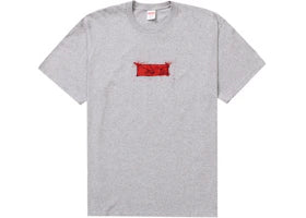 Supreme Ralph Steadman Box Logo Tee Heather Grey