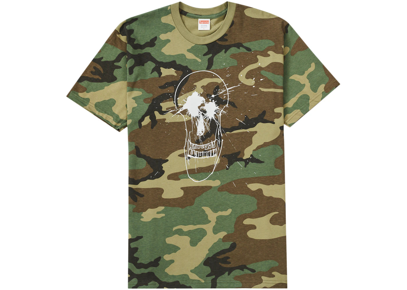 Supreme Ralph Steadman Skull Tee Woodland Camo - vue secondaire A