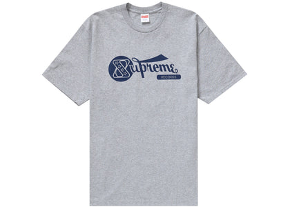 Supreme Records Tee Heather Grey - authentic Supreme product