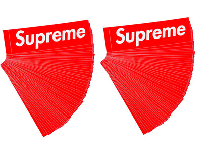 Supreme Red Box Logo 100x Sticker Lot sneakers - authentic Supreme shoes