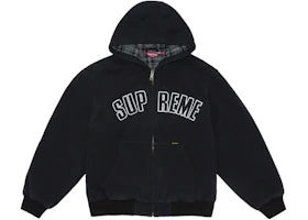 Supreme Reflective Arc Hooded Work Jacket Black - vue 360