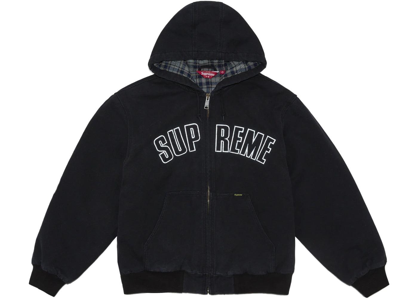 Supreme Reflective Arc Hooded Work Jacket Black - vue secondaire A