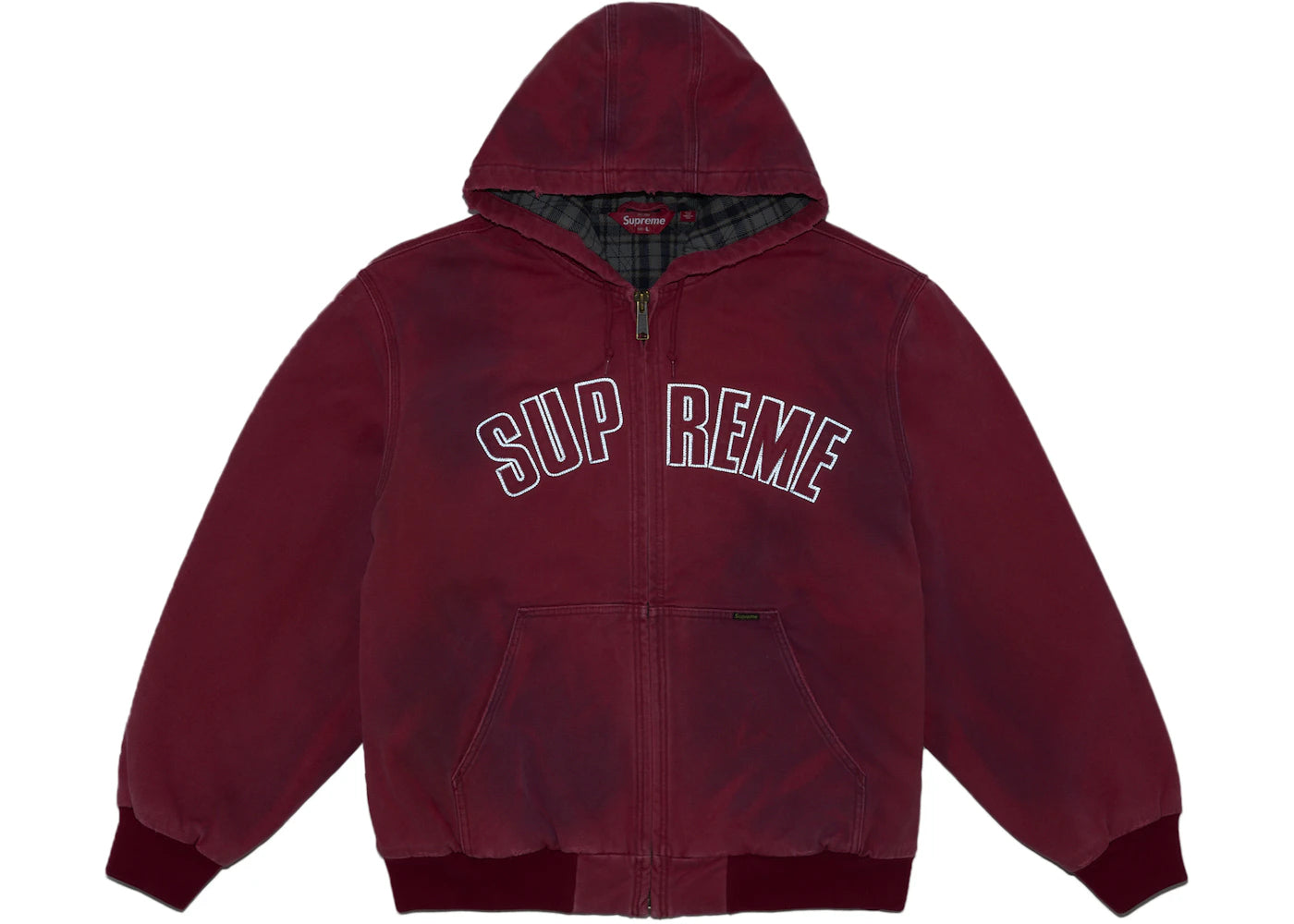 Supreme Reflective Arc Hooded Work Jacket Red - vue secondaire A
