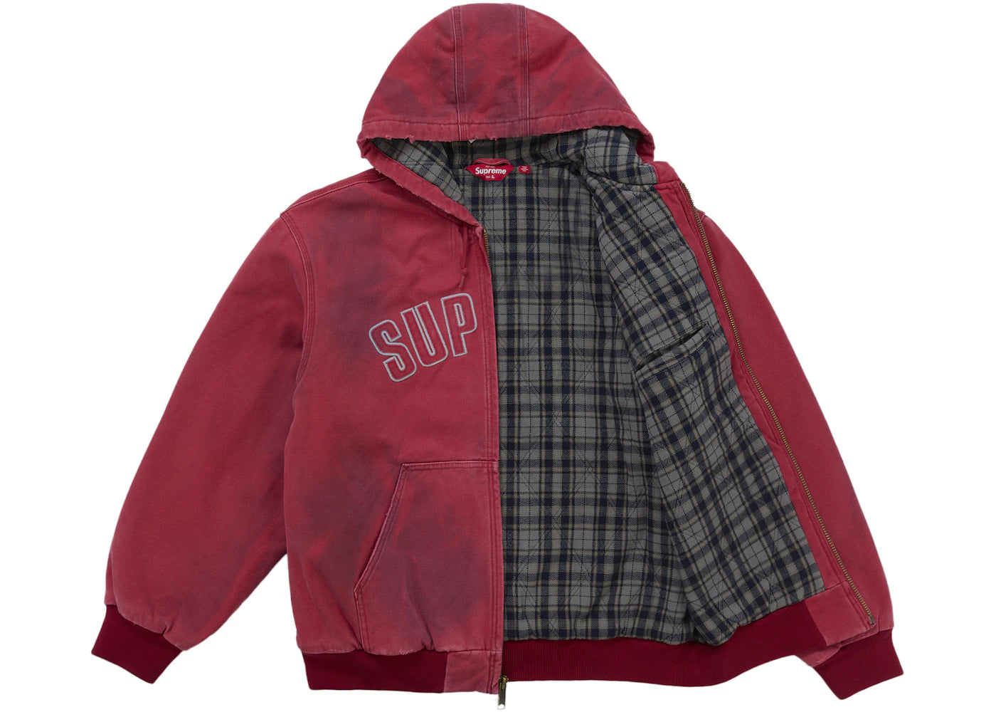 Supreme Reflective Arc Hooded Work Jacket Red - vue secondaire B