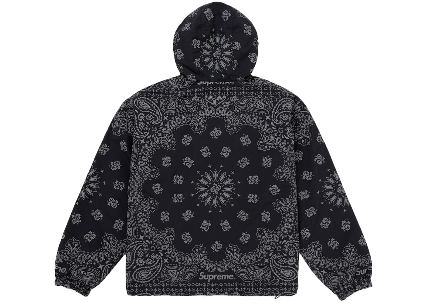 Supreme Reflective Bandana Anorak Black - vue secondaire B