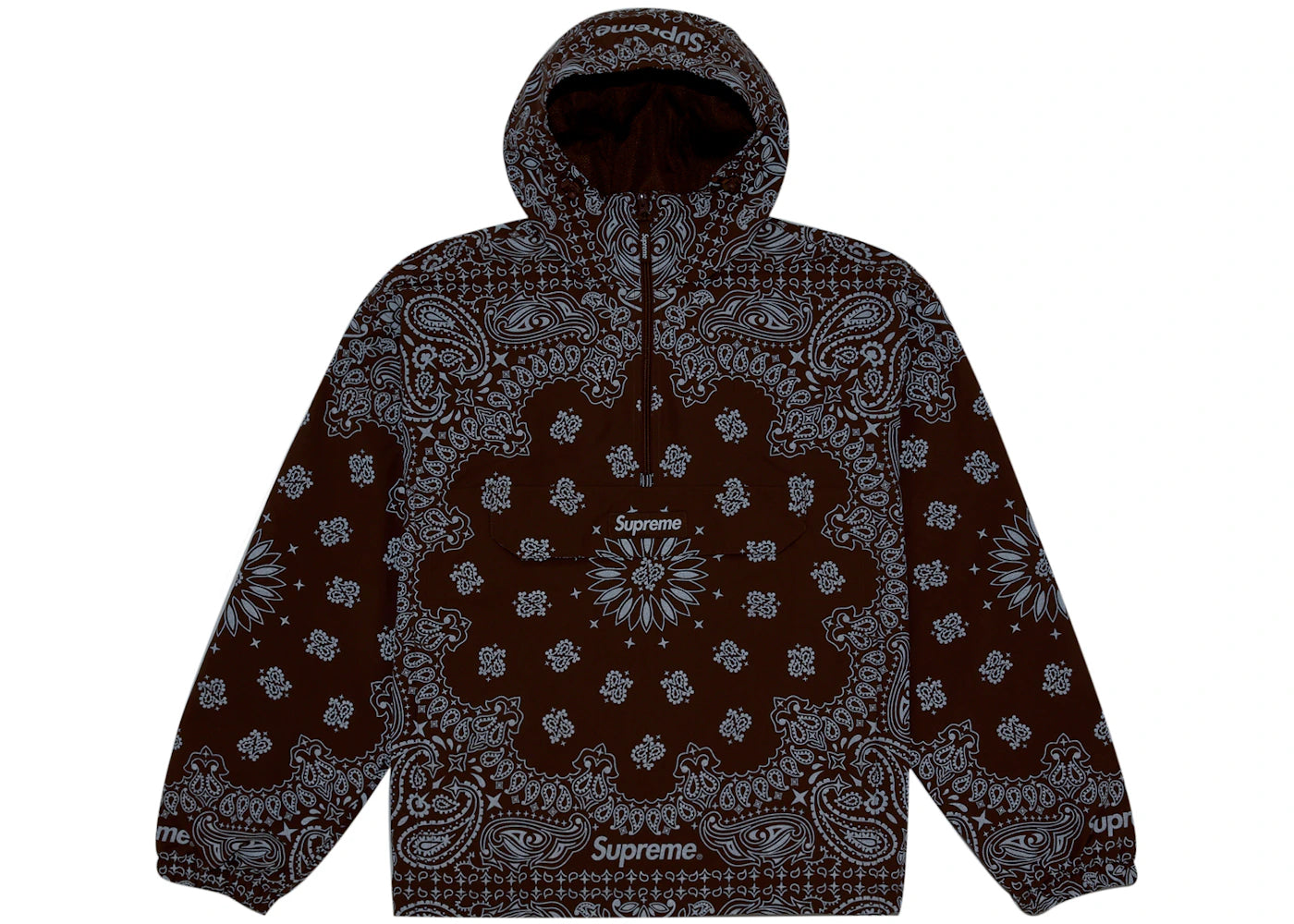 Supreme Reflective Bandana Anorak Brown - vue secondaire B
