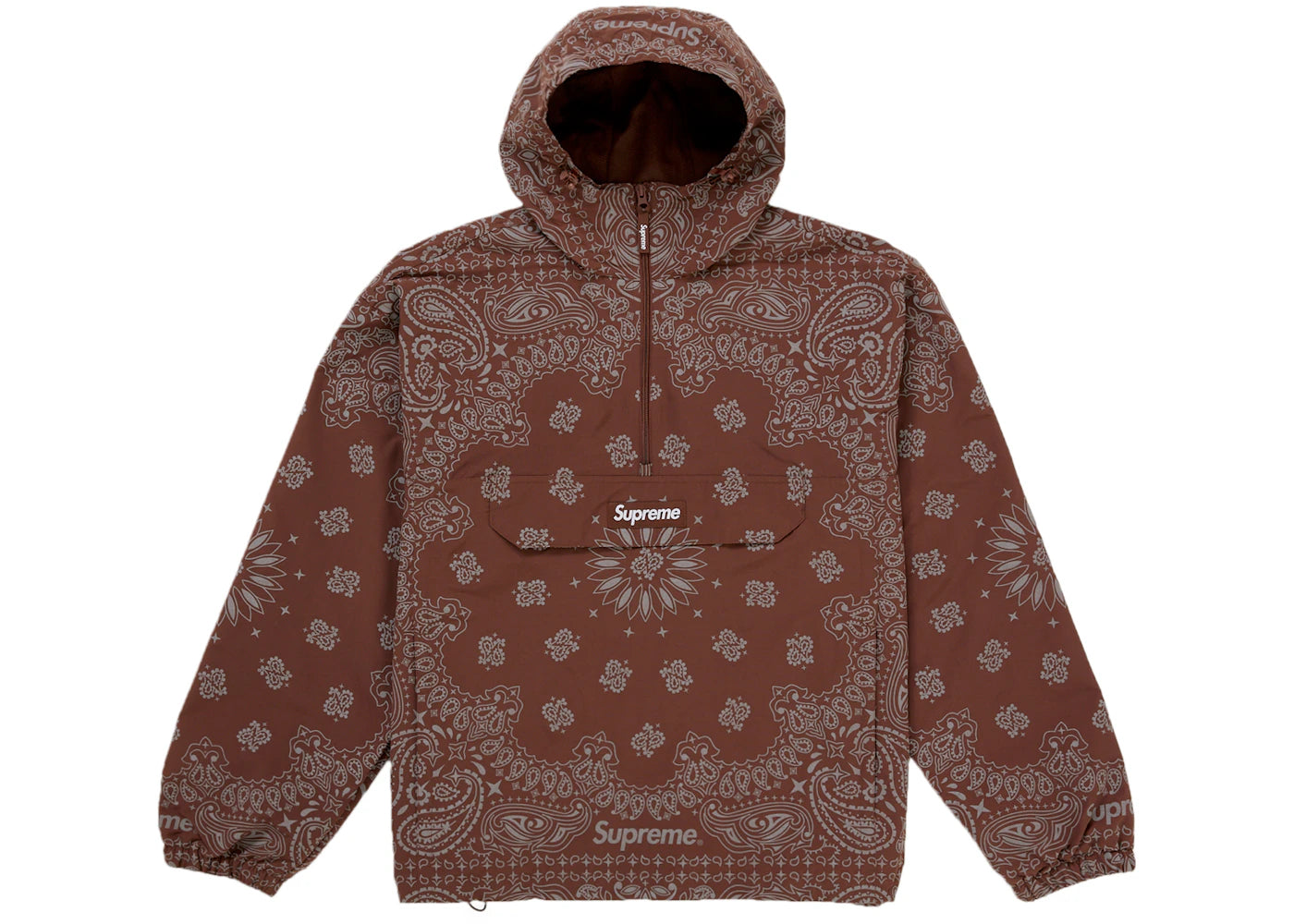 Supreme Reflective Bandana Anorak Brown - vue secondaire A