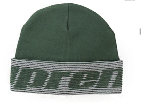 Supreme Reflective Jacquard Beanie Dark Green - vue 360
