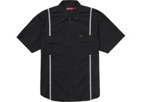 Supreme Reflective Stripe S/S Work Shirt Black