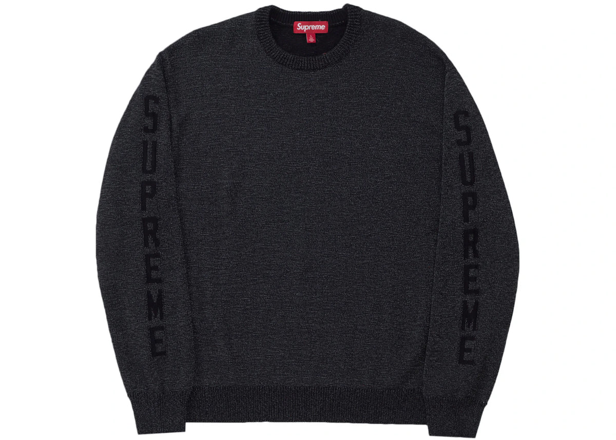 Supreme Reflective Sweater Black - vue secondaire A