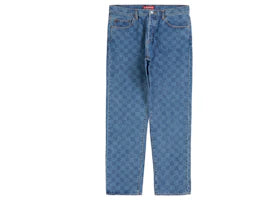 Supreme Regular Jean (FW20) Washed Checkerboard - vue 360