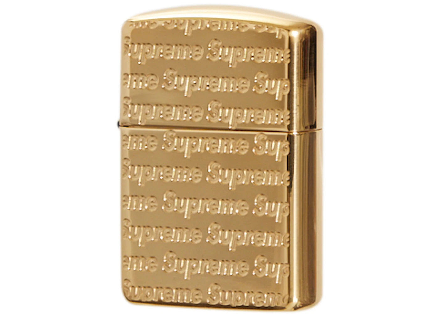 Supreme Repeat Engraved Zippo Gold - vue secondaire A