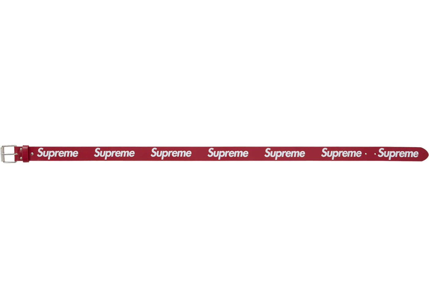 Supreme Repeat Leather Belt (FW25) Red - vue secondaire B