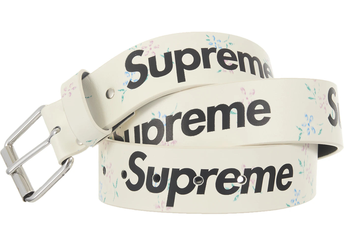 Supreme Repeat Leather Belt (FW25) White - vue secondaire B