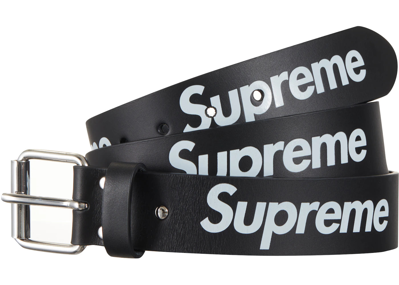 Supreme Repeat Leather Belt (SS23) Black - vue secondaire A