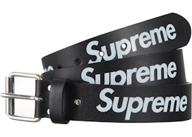 Supreme Repeat Leather Belt (SS23) Black - vue 360