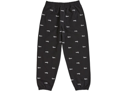 Supreme Repeat Script Sweatpant Black - authentic Supreme product