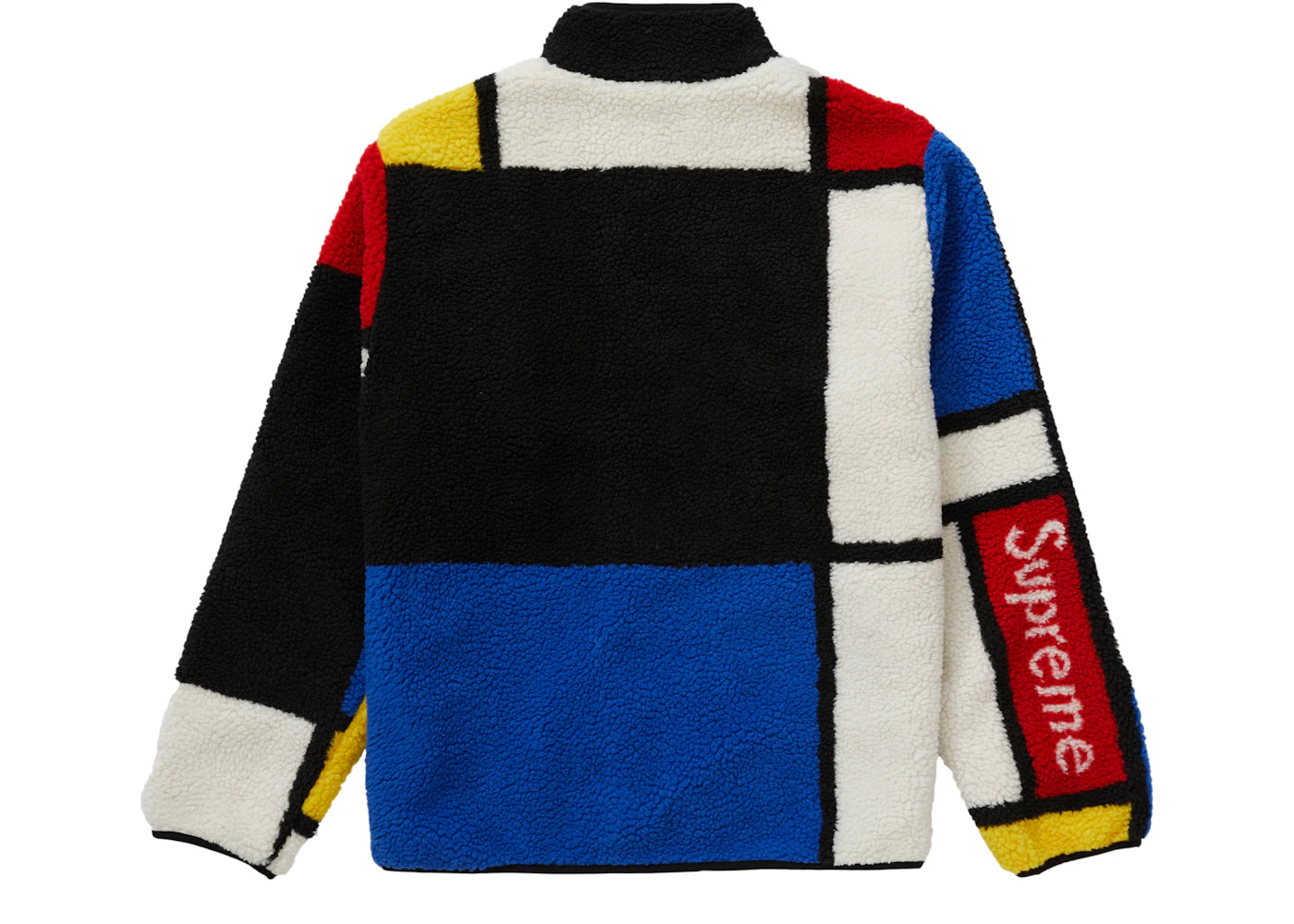 Supreme Reversible Colorblocked Fleece Jacket Red - vue secondaire B