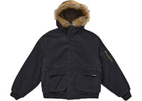 Supreme Reversible Faux Fur Hooded Work Jacket Black