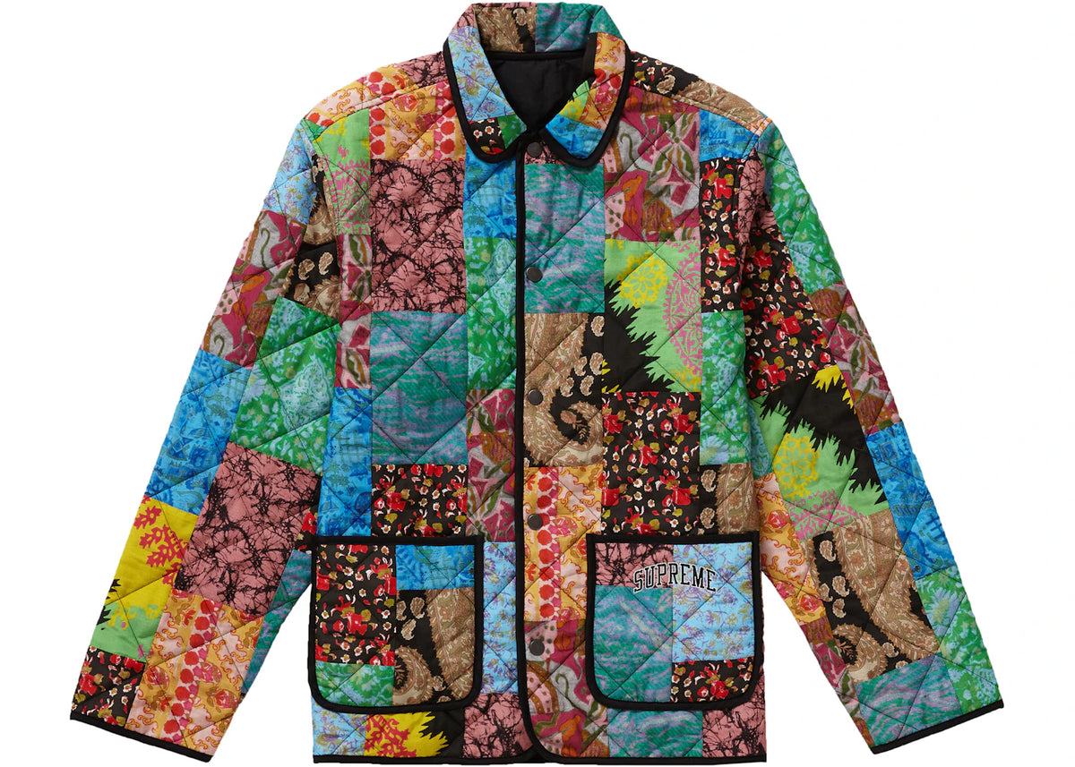 Supreme Reversible Patchwork Quilted Jacket Multicolor - vue secondaire A