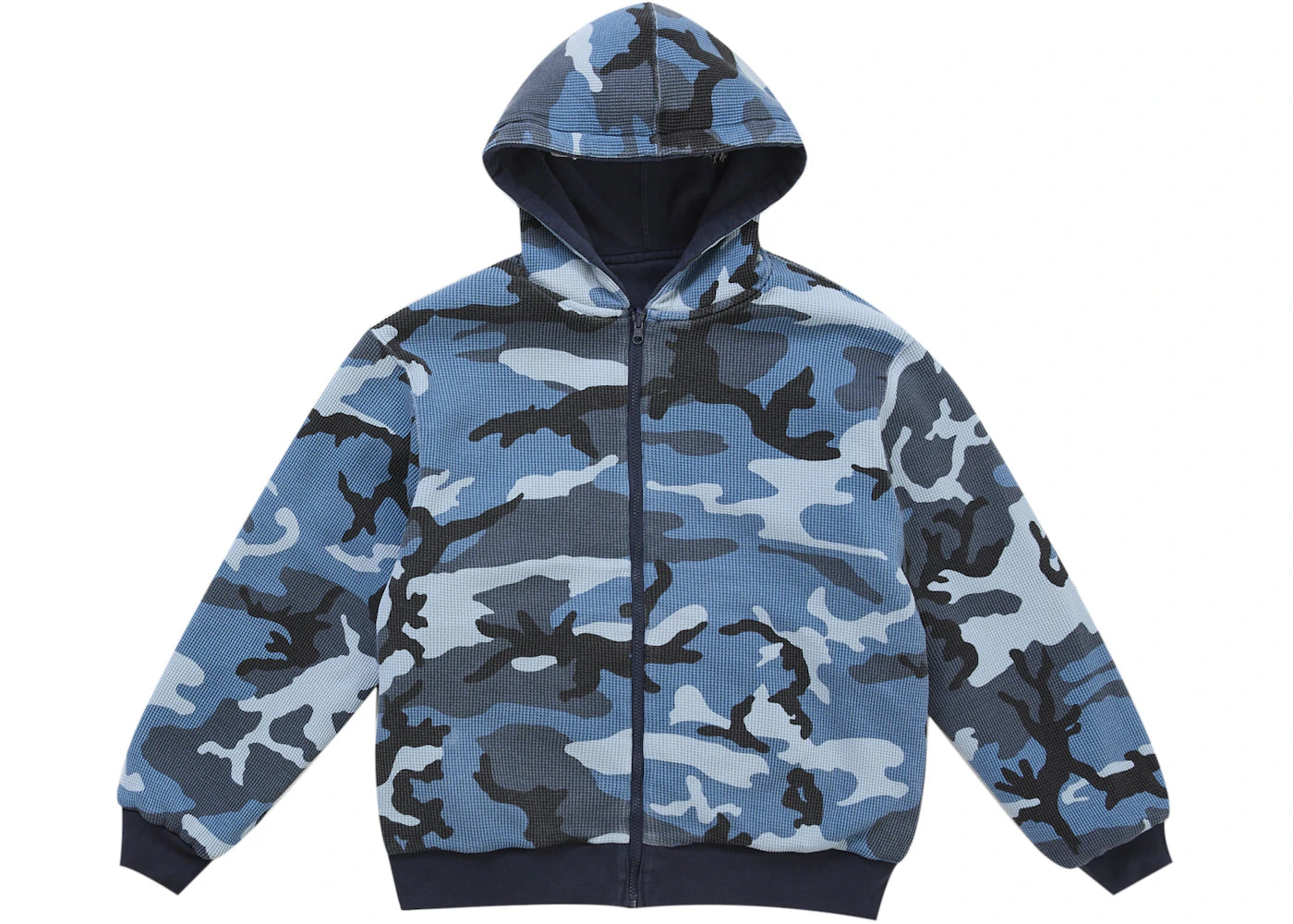 Supreme Reversible Work Zip Up Hooded Sweatshirt Navy - vue secondaire B