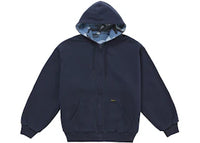 Supreme Reversible Work Zip Up Hooded Sweatshirt Navy