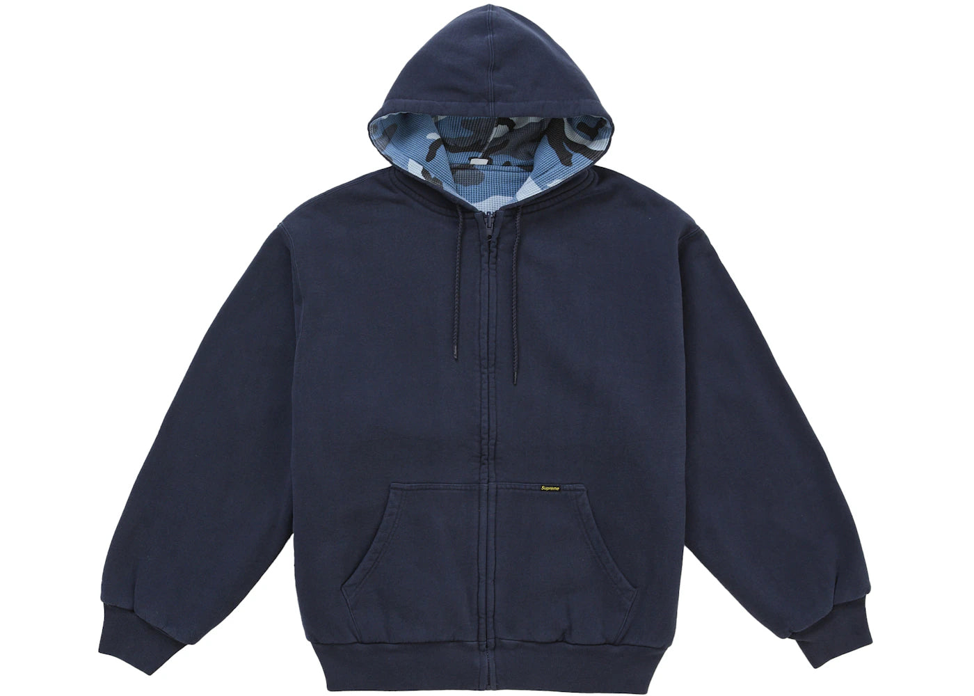 Supreme Reversible Work Zip Up Hooded Sweatshirt Navy - vue secondaire A