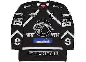 Supreme Rhinestone Hockey Jersey Black - vue 360