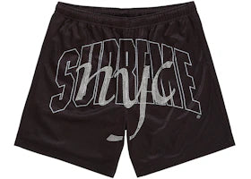 Supreme Rhinestone Mesh Short Black - vue 360