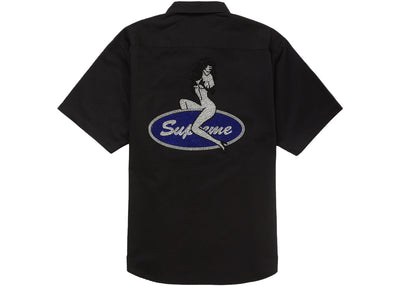 Supreme Rhinestone Pin Up S/S Work Shirt Black