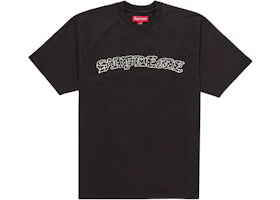 Supreme Rhinestone Raglan S/S Top Black