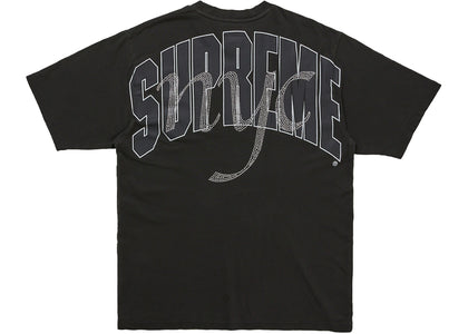 Supreme Rhinestone Script S/S Top Black - product view 2