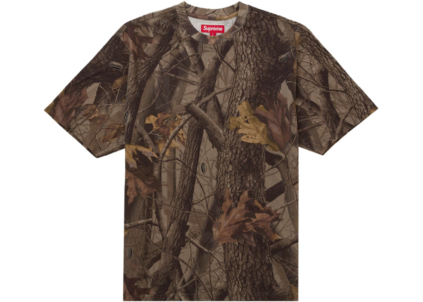 Supreme Rhinestone Script S/S Top Realtree Hardwoods Camo - vue secondaire A