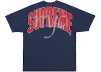 Supreme Rhinestone Script S/S Top Navy