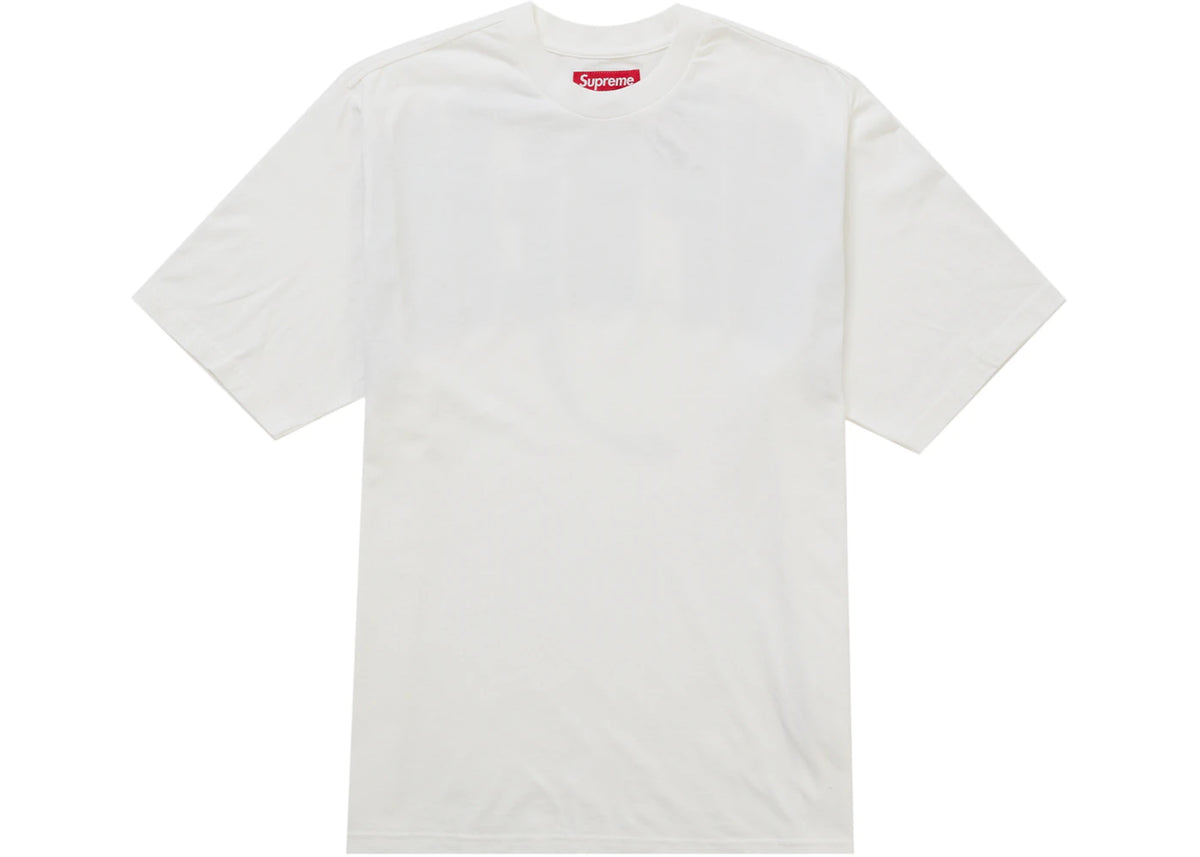 Supreme Rhinestone Script S/S Top White - vue secondaire A
