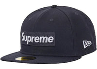 Supreme Rings Box Logo New Era 59Fifty Fitted Hat Navy