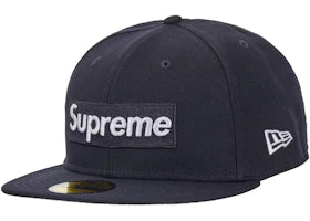 Supreme Rings Box Logo New Era 59Fifty Fitted Hat Navy