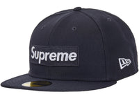 Supreme Rings Box Logo New Era 59Fifty Fitted Hat Navy