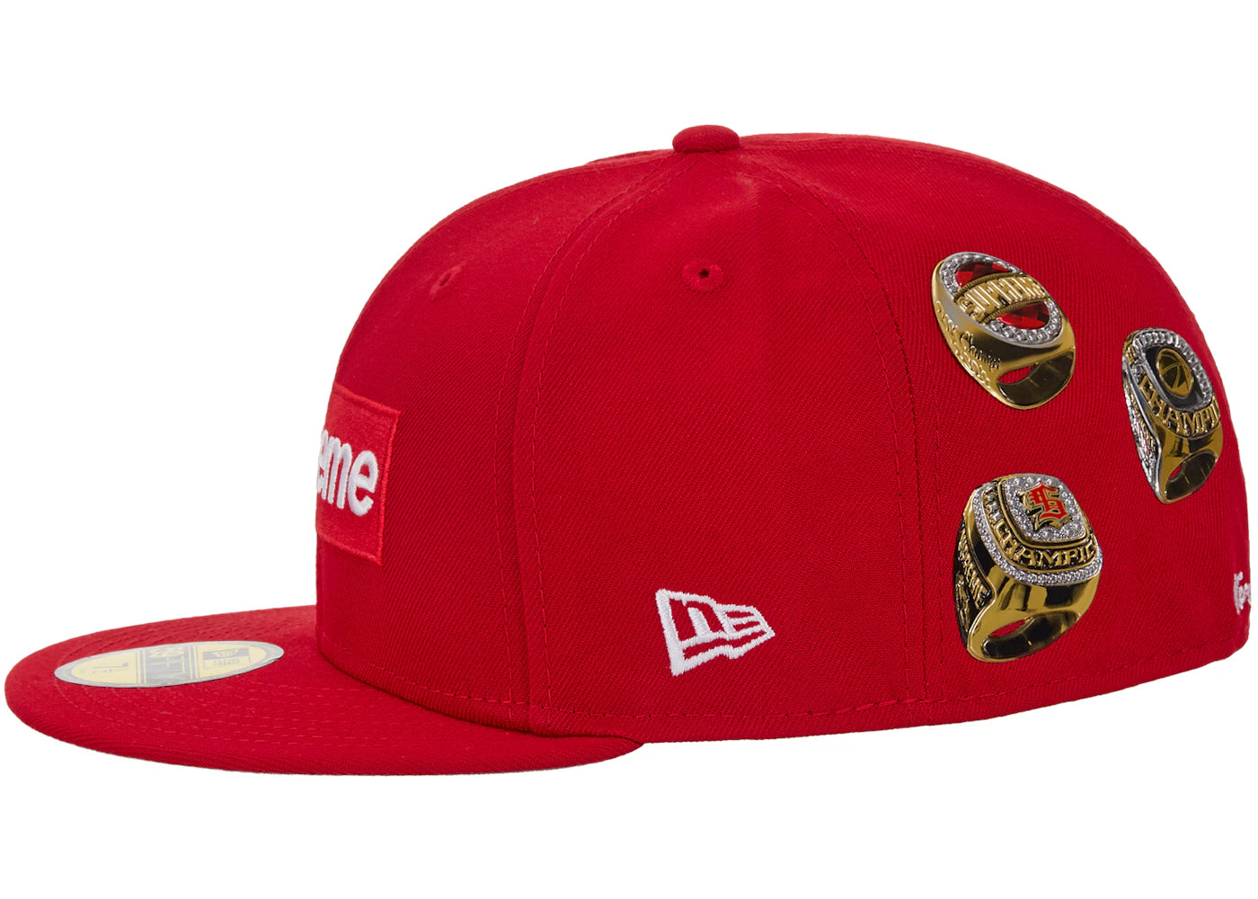 Supreme Rings Box Logo New Era 59Fifty Fitted Hat Red - vue secondaire A