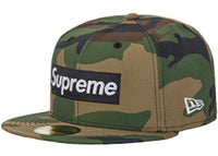 Supreme Rings Box Logo New Era 59Fifty Fitted Hat Woodland Camo