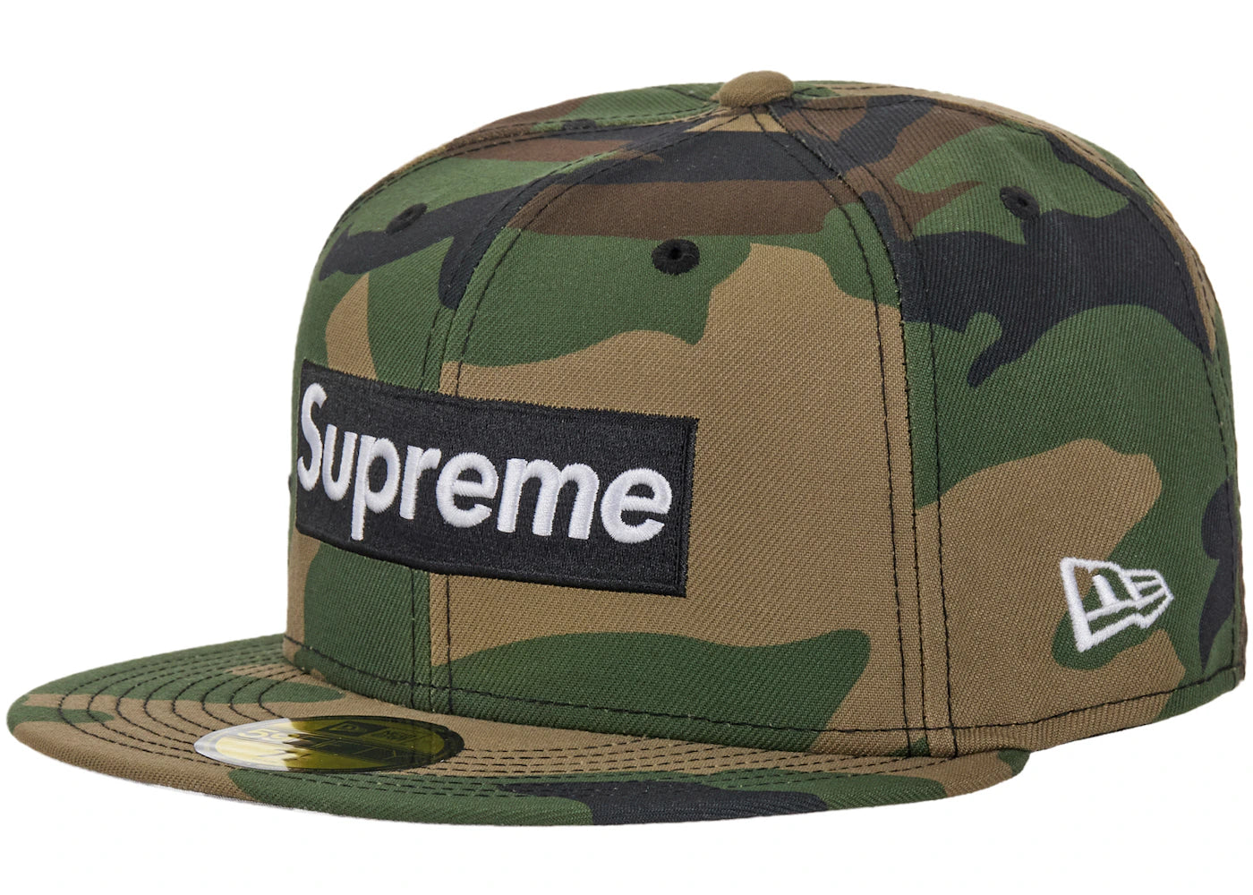 Supreme Rings Box Logo New Era 59Fifty Fitted Hat Woodland Camo - vue secondaire A