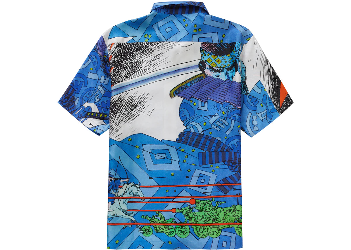 Supreme Ronin Silk S/S Shirt Blue - vue secondaire B